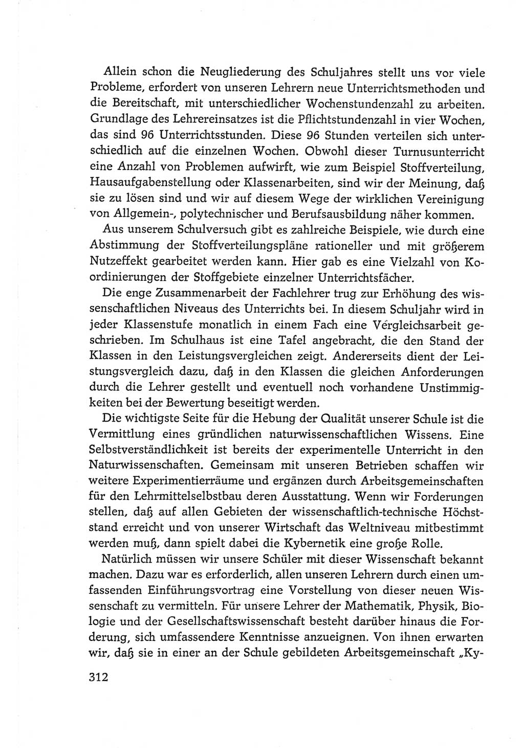 Protokoll der Verhandlungen des Ⅵ. Parteitages der Sozialistischen Einheitspartei Deutschlands (SED) [Deutsche Demokratische Republik (DDR)] 1963, Band Ⅲ, Seite 312 (Prot. Verh. Ⅵ. PT SED DDR 1963, Bd. Ⅲ, S. 312)