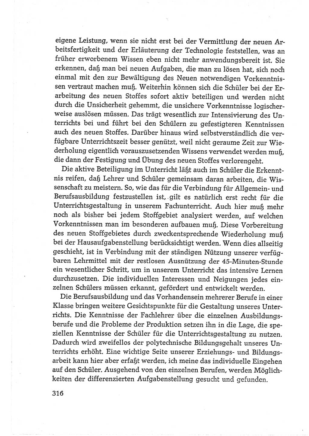 Protokoll der Verhandlungen des Ⅵ. Parteitages der Sozialistischen Einheitspartei Deutschlands (SED) [Deutsche Demokratische Republik (DDR)] 1963, Band Ⅲ, Seite 316 (Prot. Verh. Ⅵ. PT SED DDR 1963, Bd. Ⅲ, S. 316)