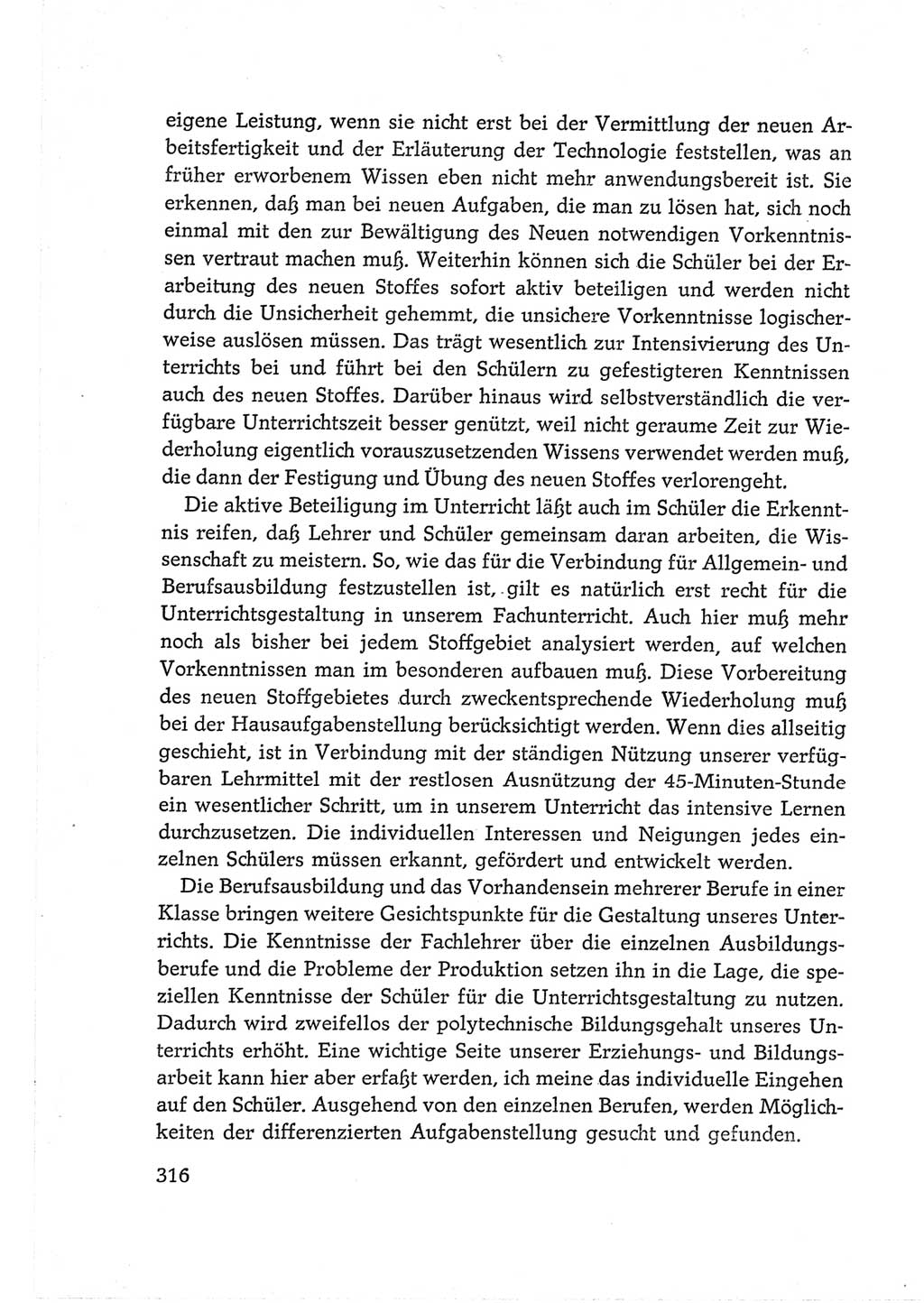 Protokoll der Verhandlungen des Ⅵ. Parteitages der Sozialistischen Einheitspartei Deutschlands (SED) [Deutsche Demokratische Republik (DDR)] 1963, Band Ⅲ, Seite 316 (Prot. Verh. Ⅵ. PT SED DDR 1963, Bd. Ⅲ, S. 316)