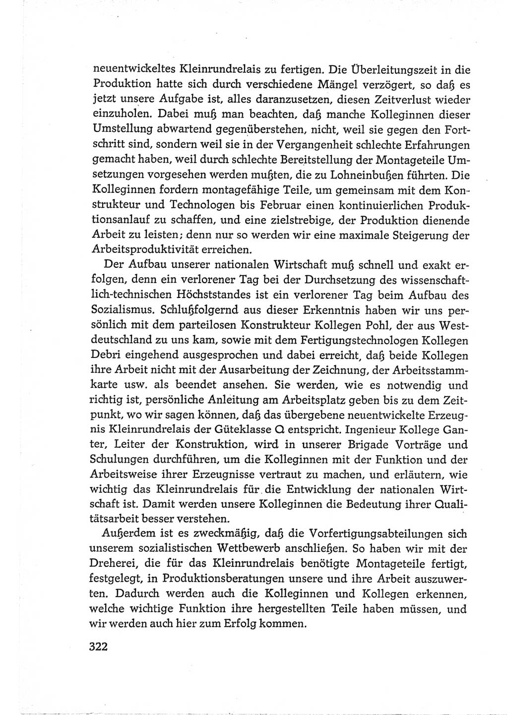Protokoll der Verhandlungen des Ⅵ. Parteitages der Sozialistischen Einheitspartei Deutschlands (SED) [Deutsche Demokratische Republik (DDR)] 1963, Band Ⅲ, Seite 322 (Prot. Verh. Ⅵ. PT SED DDR 1963, Bd. Ⅲ, S. 322)