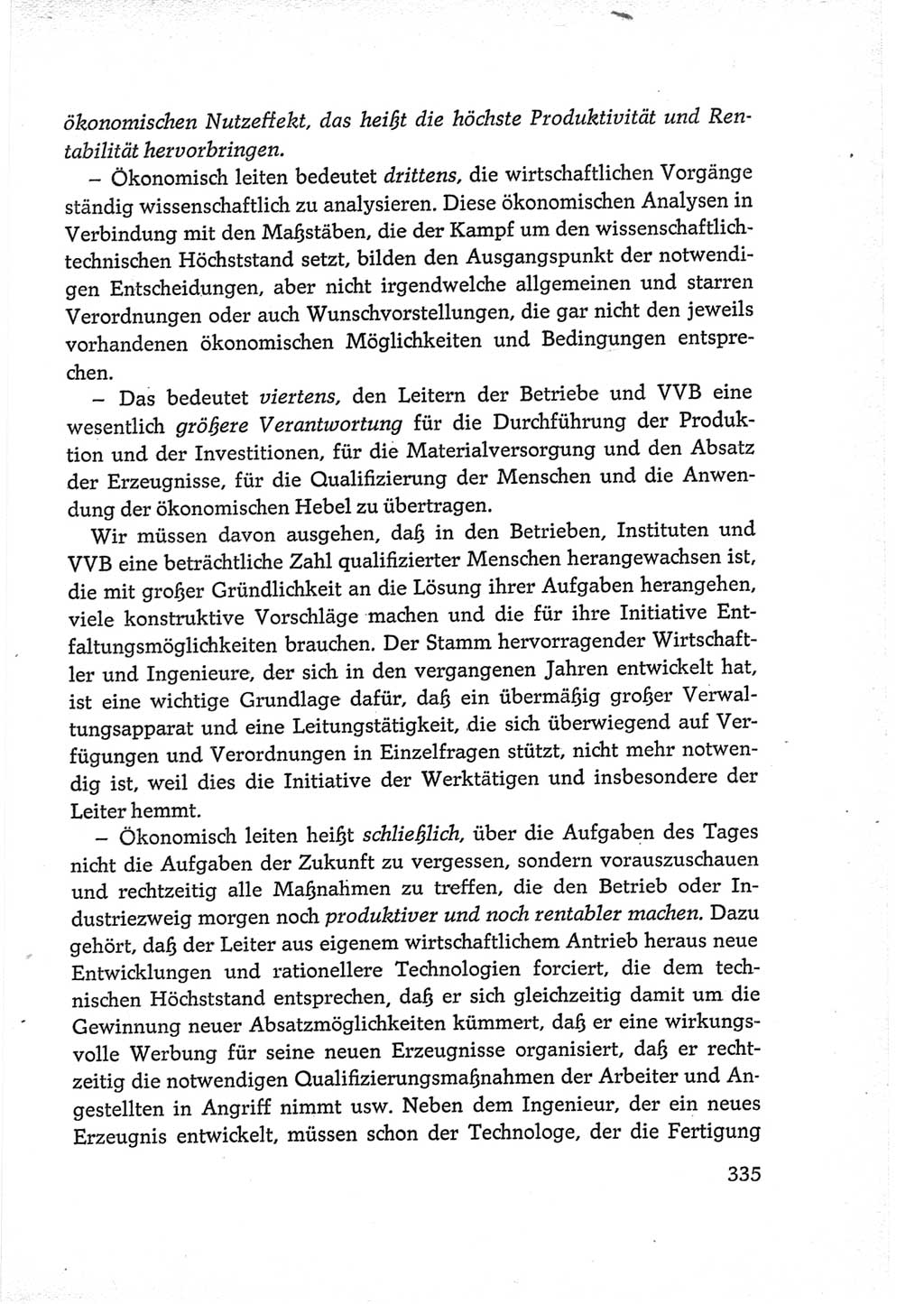 Protokoll der Verhandlungen des Ⅵ. Parteitages der Sozialistischen Einheitspartei Deutschlands (SED) [Deutsche Demokratische Republik (DDR)] 1963, Band Ⅲ, Seite 335 (Prot. Verh. Ⅵ. PT SED DDR 1963, Bd. Ⅲ, S. 335)