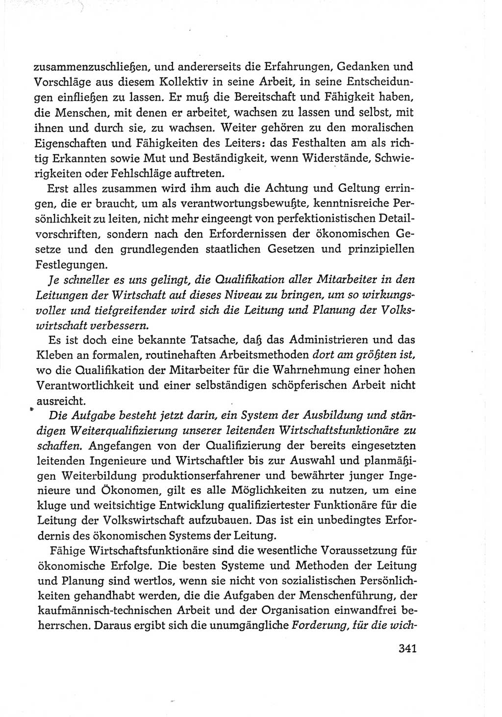 Protokoll der Verhandlungen des Ⅵ. Parteitages der Sozialistischen Einheitspartei Deutschlands (SED) [Deutsche Demokratische Republik (DDR)] 1963, Band Ⅲ, Seite 341 (Prot. Verh. Ⅵ. PT SED DDR 1963, Bd. Ⅲ, S. 341)