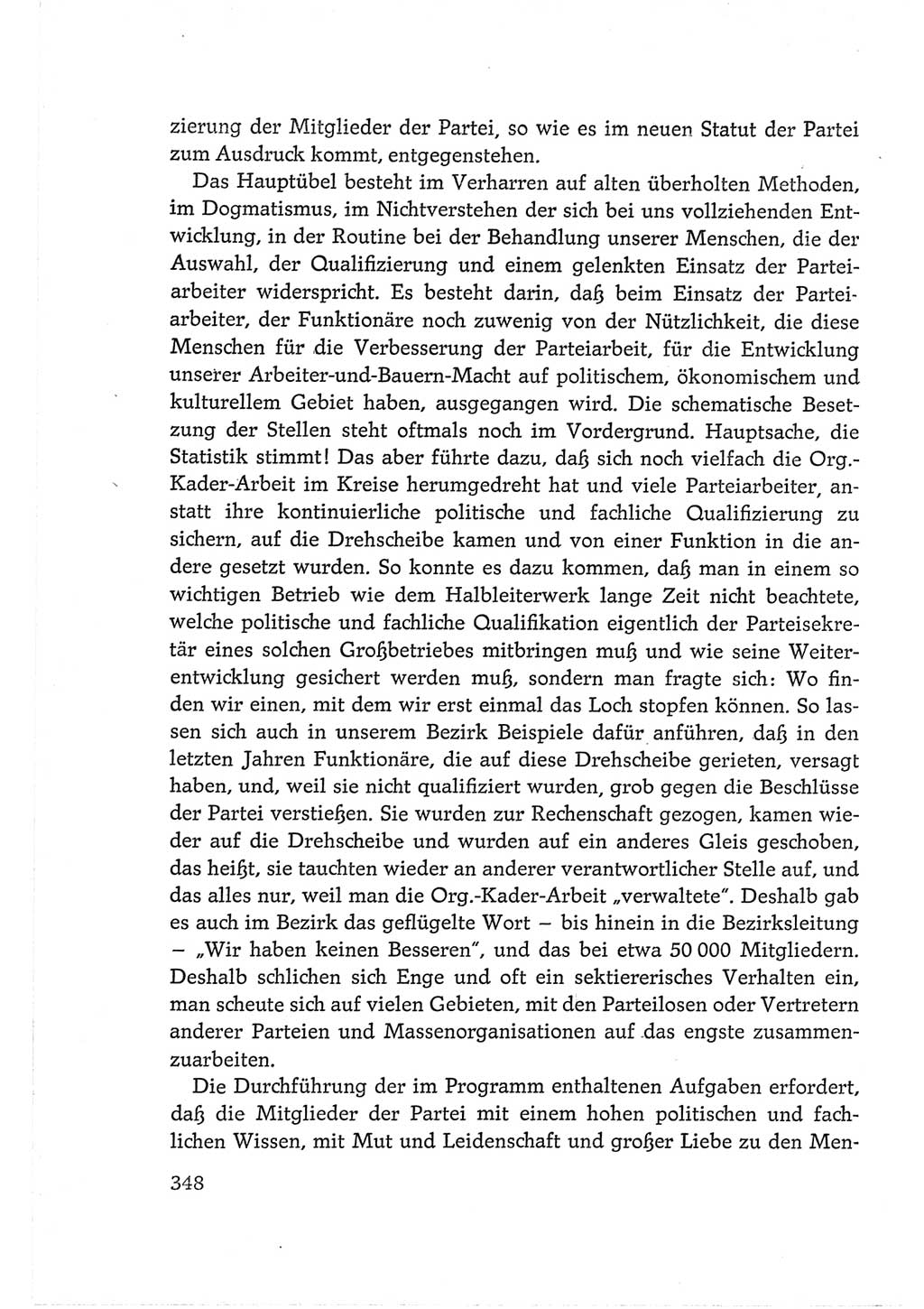 Protokoll der Verhandlungen des Ⅵ. Parteitages der Sozialistischen Einheitspartei Deutschlands (SED) [Deutsche Demokratische Republik (DDR)] 1963, Band Ⅲ, Seite 348 (Prot. Verh. Ⅵ. PT SED DDR 1963, Bd. Ⅲ, S. 348)
