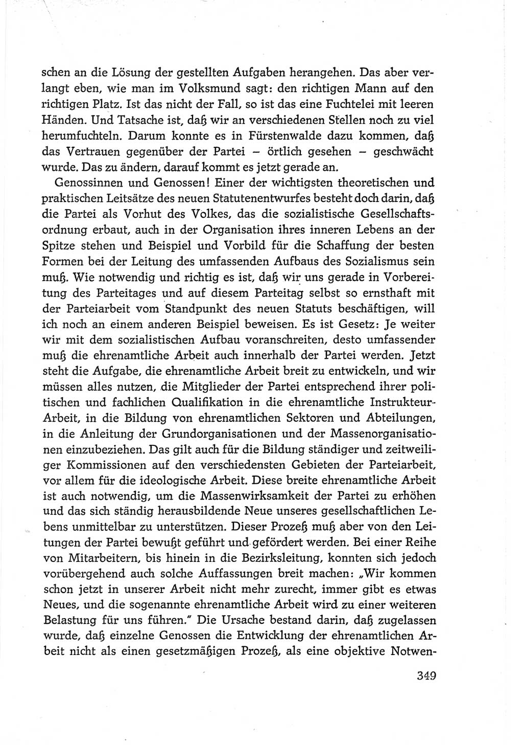 Protokoll der Verhandlungen des Ⅵ. Parteitages der Sozialistischen Einheitspartei Deutschlands (SED) [Deutsche Demokratische Republik (DDR)] 1963, Band Ⅲ, Seite 349 (Prot. Verh. Ⅵ. PT SED DDR 1963, Bd. Ⅲ, S. 349)