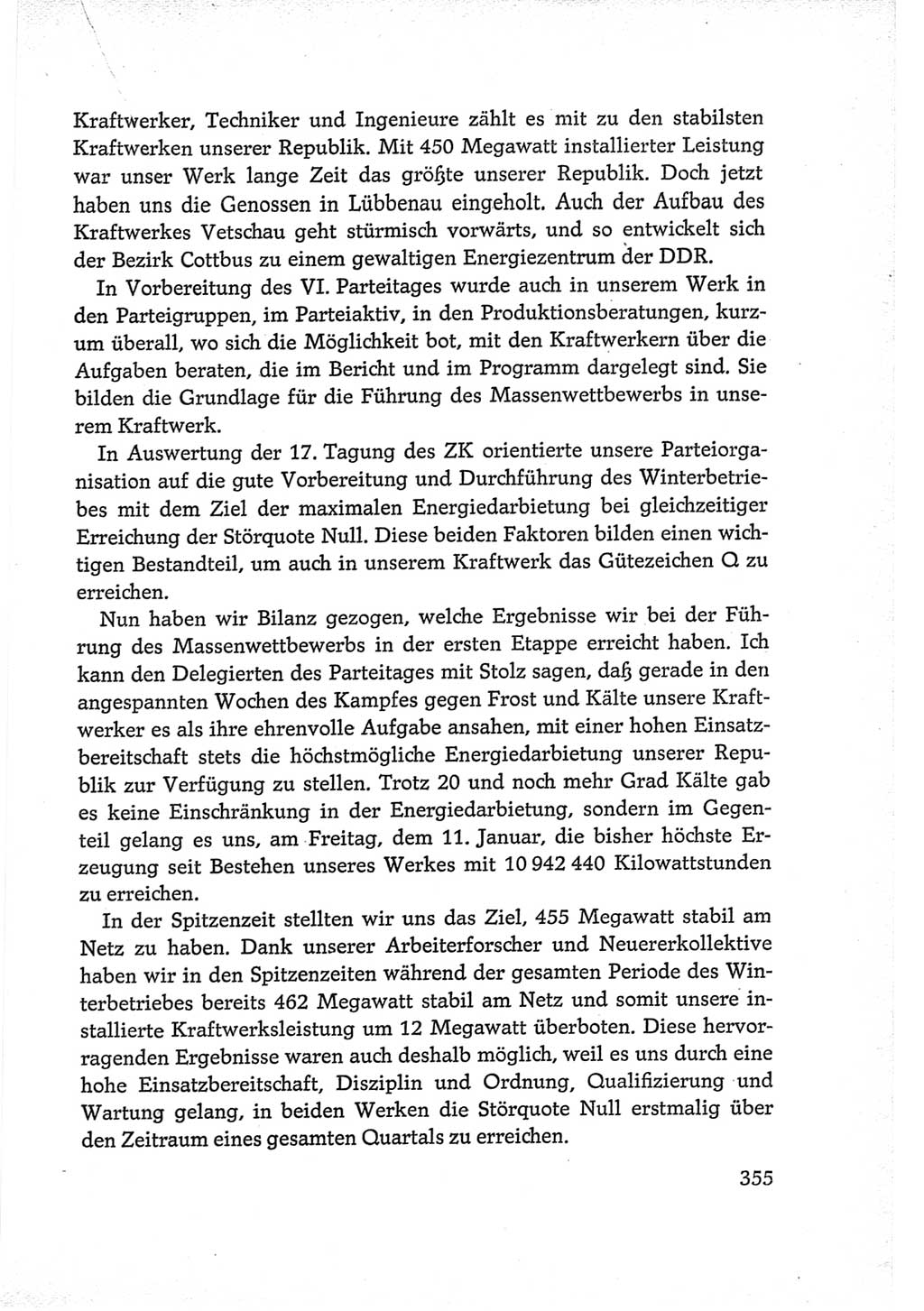 Protokoll der Verhandlungen des Ⅵ. Parteitages der Sozialistischen Einheitspartei Deutschlands (SED) [Deutsche Demokratische Republik (DDR)] 1963, Band Ⅲ, Seite 355 (Prot. Verh. Ⅵ. PT SED DDR 1963, Bd. Ⅲ, S. 355)