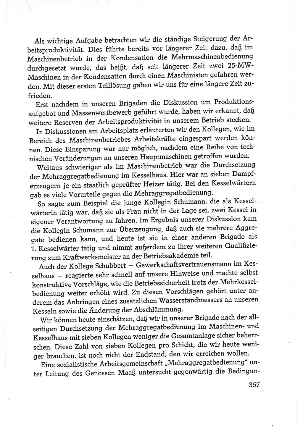Protokoll der Verhandlungen des Ⅵ. Parteitages der Sozialistischen Einheitspartei Deutschlands (SED) [Deutsche Demokratische Republik (DDR)] 1963, Band Ⅲ, Seite 357 (Prot. Verh. Ⅵ. PT SED DDR 1963, Bd. Ⅲ, S. 357)