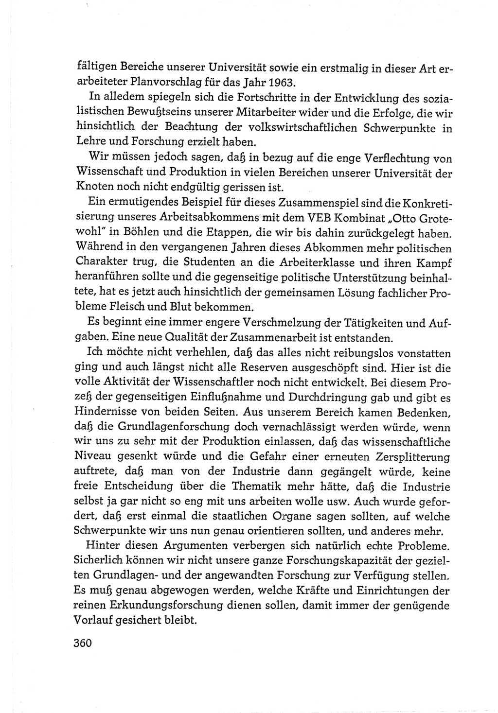 Protokoll der Verhandlungen des Ⅵ. Parteitages der Sozialistischen Einheitspartei Deutschlands (SED) [Deutsche Demokratische Republik (DDR)] 1963, Band Ⅲ, Seite 360 (Prot. Verh. Ⅵ. PT SED DDR 1963, Bd. Ⅲ, S. 360)