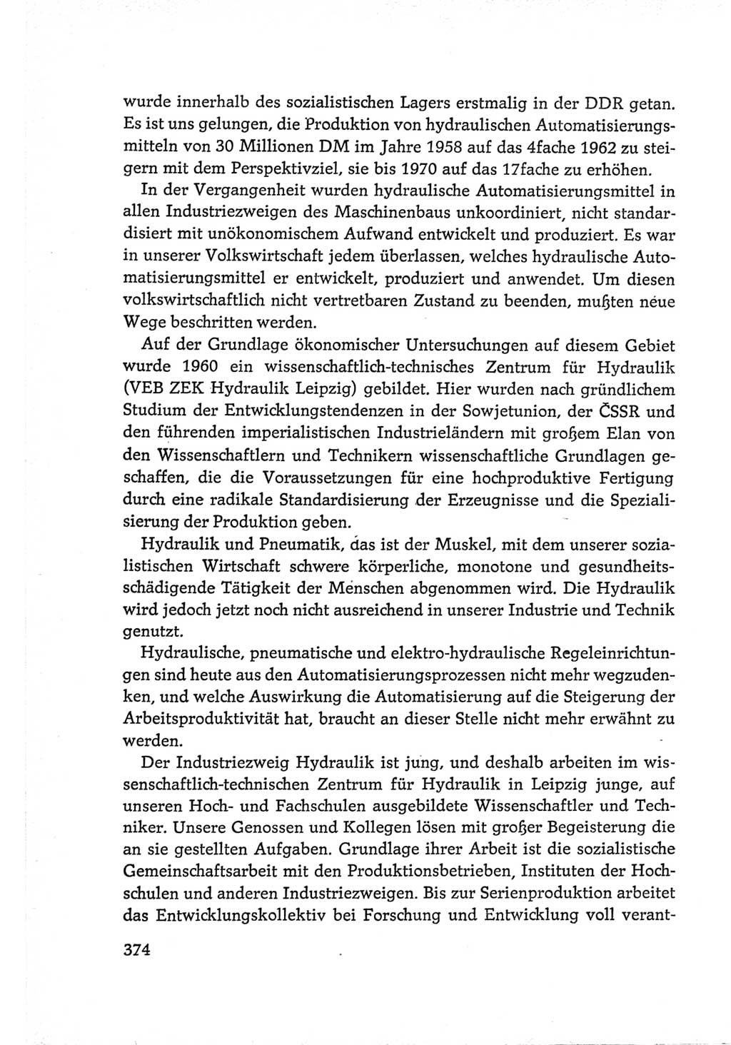 Protokoll der Verhandlungen des Ⅵ. Parteitages der Sozialistischen Einheitspartei Deutschlands (SED) [Deutsche Demokratische Republik (DDR)] 1963, Band Ⅲ, Seite 374 (Prot. Verh. Ⅵ. PT SED DDR 1963, Bd. Ⅲ, S. 374)