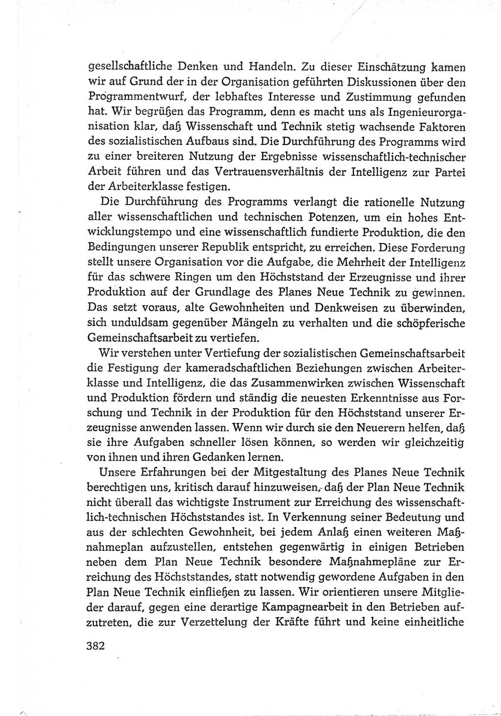 Protokoll der Verhandlungen des Ⅵ. Parteitages der Sozialistischen Einheitspartei Deutschlands (SED) [Deutsche Demokratische Republik (DDR)] 1963, Band Ⅲ, Seite 382 (Prot. Verh. Ⅵ. PT SED DDR 1963, Bd. Ⅲ, S. 382)