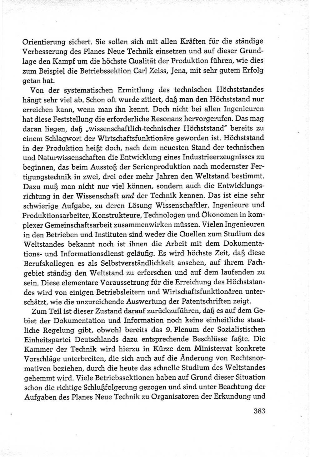 Protokoll der Verhandlungen des Ⅵ. Parteitages der Sozialistischen Einheitspartei Deutschlands (SED) [Deutsche Demokratische Republik (DDR)] 1963, Band Ⅲ, Seite 383 (Prot. Verh. Ⅵ. PT SED DDR 1963, Bd. Ⅲ, S. 383)