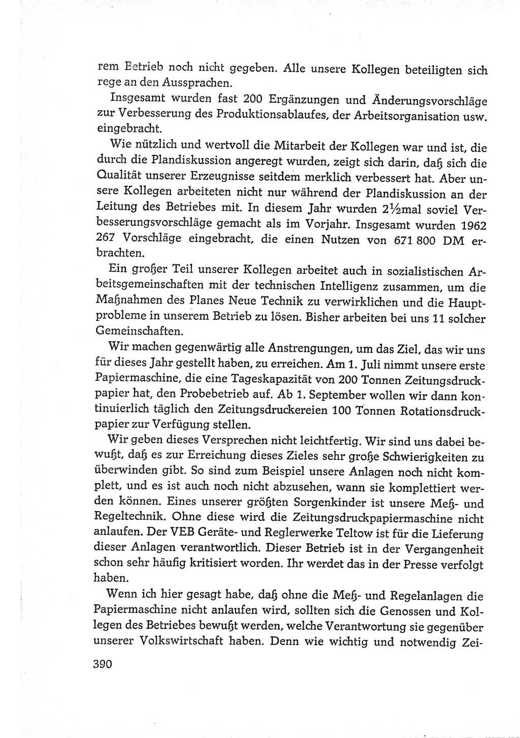 Protokoll der Verhandlungen des Ⅵ. Parteitages der Sozialistischen Einheitspartei Deutschlands (SED) [Deutsche Demokratische Republik (DDR)] 1963, Band Ⅲ, Seite 390 (Prot. Verh. Ⅵ. PT SED DDR 1963, Bd. Ⅲ, S. 390)
