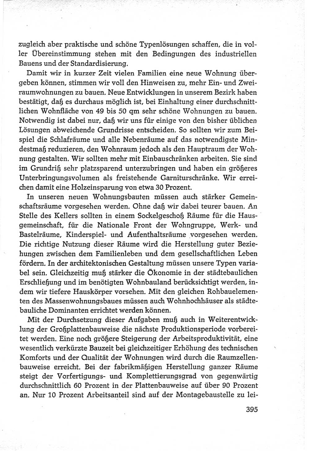 Protokoll der Verhandlungen des Ⅵ. Parteitages der Sozialistischen Einheitspartei Deutschlands (SED) [Deutsche Demokratische Republik (DDR)] 1963, Band Ⅲ, Seite 395 (Prot. Verh. Ⅵ. PT SED DDR 1963, Bd. Ⅲ, S. 395)