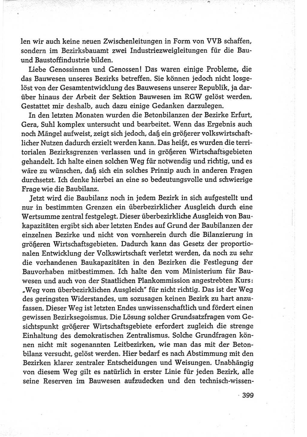 Protokoll der Verhandlungen des Ⅵ. Parteitages der Sozialistischen Einheitspartei Deutschlands (SED) [Deutsche Demokratische Republik (DDR)] 1963, Band Ⅲ, Seite 399 (Prot. Verh. Ⅵ. PT SED DDR 1963, Bd. Ⅲ, S. 399)