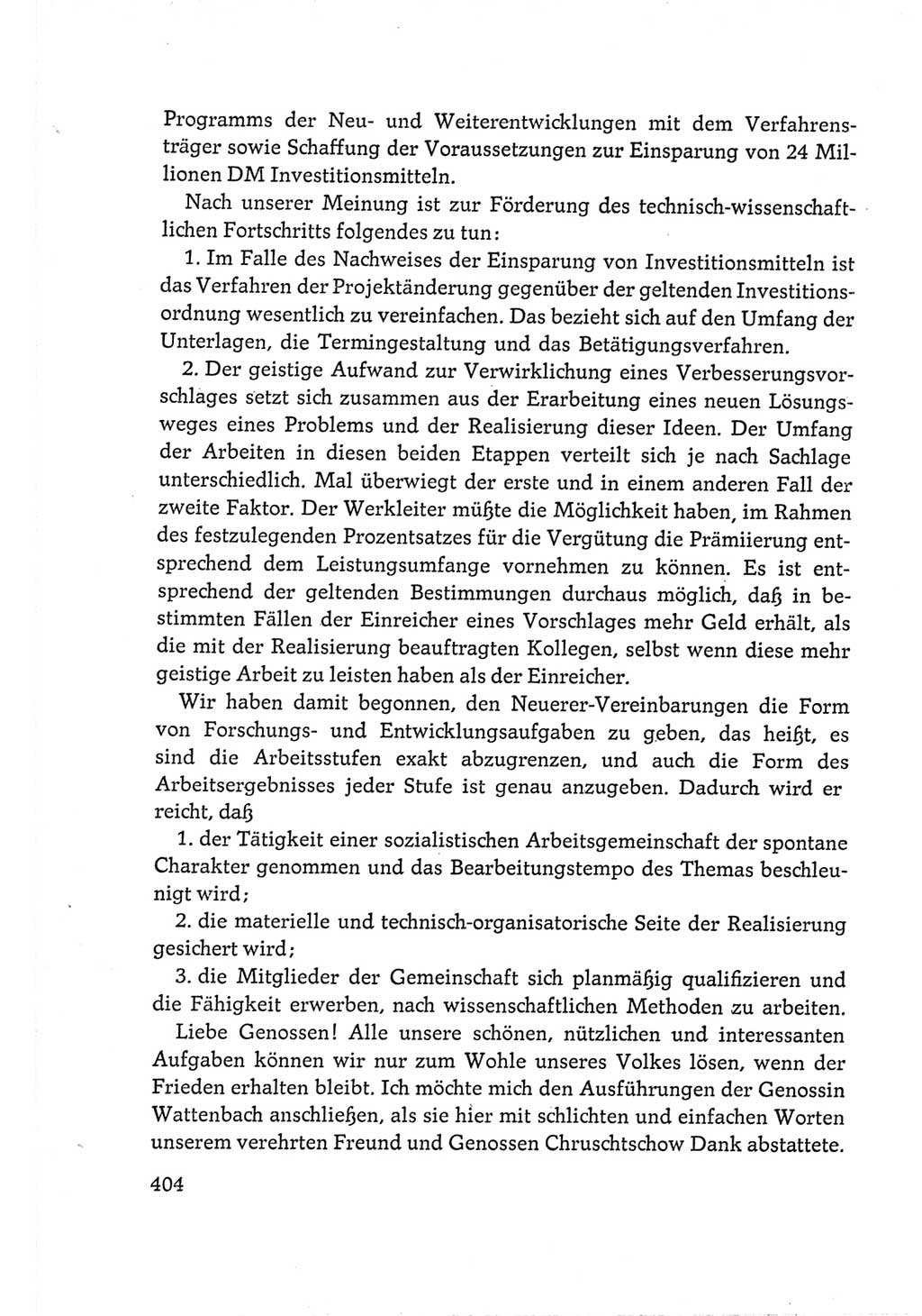 Protokoll der Verhandlungen des Ⅵ. Parteitages der Sozialistischen Einheitspartei Deutschlands (SED) [Deutsche Demokratische Republik (DDR)] 1963, Band Ⅲ, Seite 404 (Prot. Verh. Ⅵ. PT SED DDR 1963, Bd. Ⅲ, S. 404)