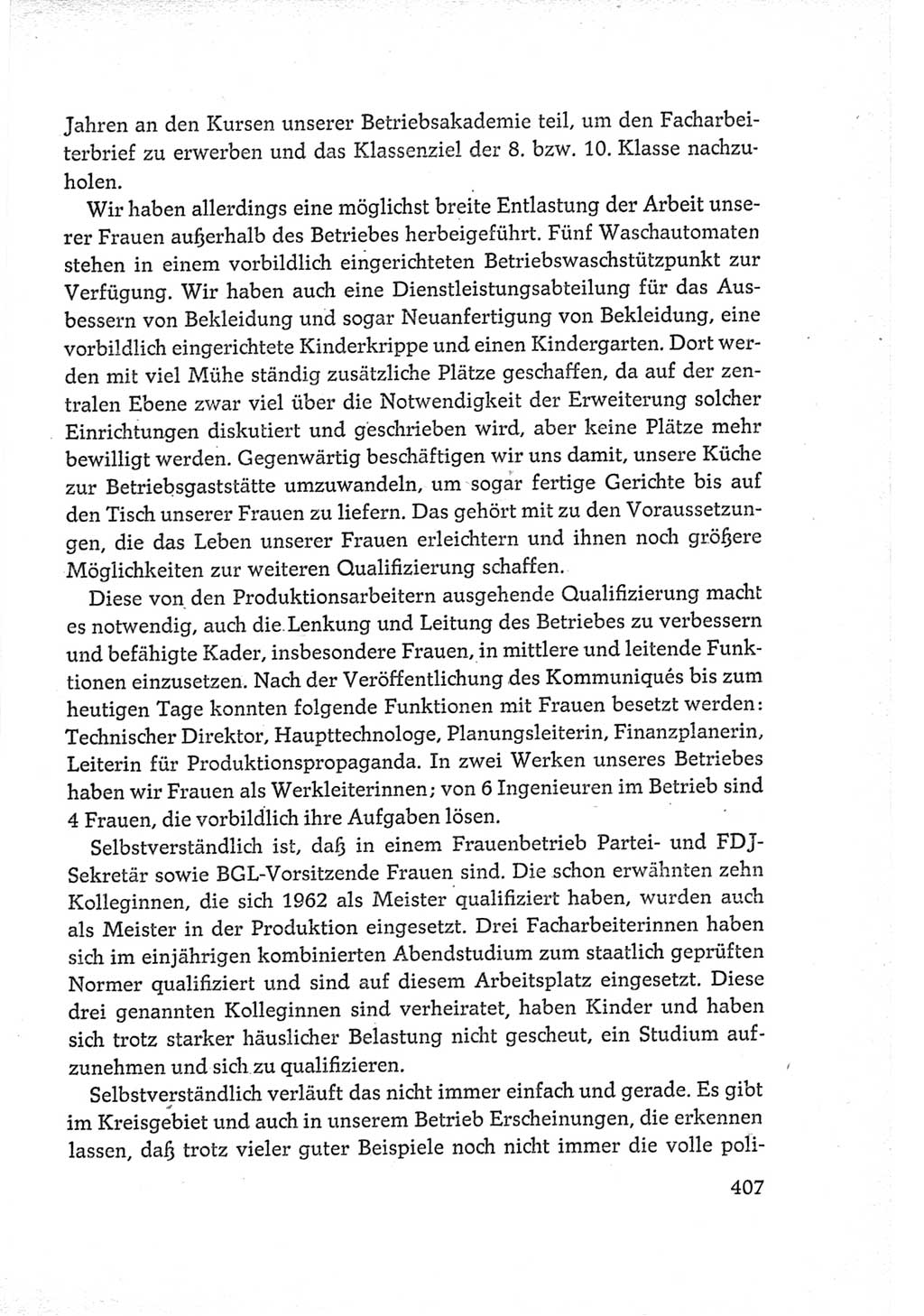 Protokoll der Verhandlungen des Ⅵ. Parteitages der Sozialistischen Einheitspartei Deutschlands (SED) [Deutsche Demokratische Republik (DDR)] 1963, Band Ⅲ, Seite 407 (Prot. Verh. Ⅵ. PT SED DDR 1963, Bd. Ⅲ, S. 407)