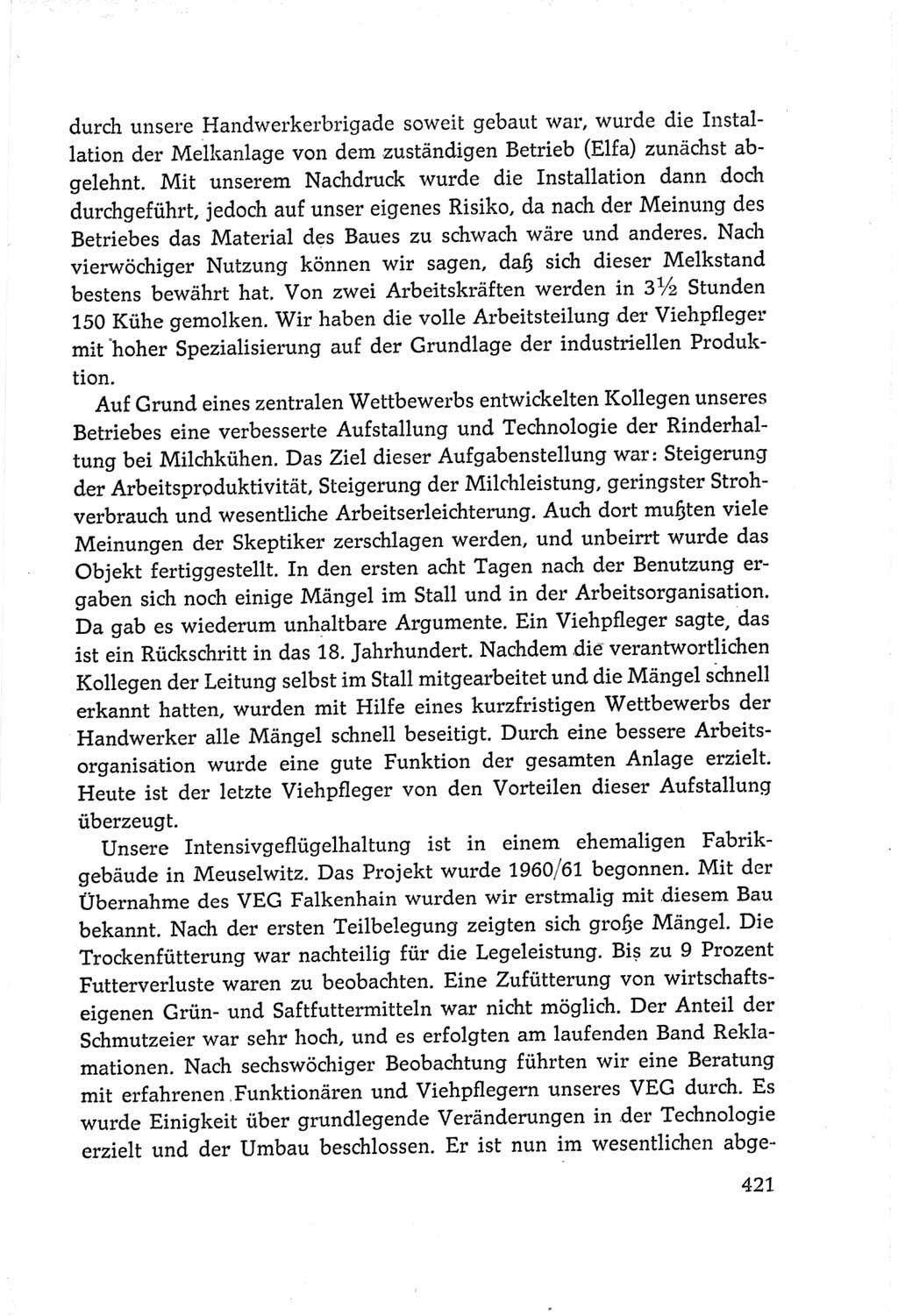 Protokoll der Verhandlungen des Ⅵ. Parteitages der Sozialistischen Einheitspartei Deutschlands (SED) [Deutsche Demokratische Republik (DDR)] 1963, Band Ⅲ, Seite 421 (Prot. Verh. Ⅵ. PT SED DDR 1963, Bd. Ⅲ, S. 421)