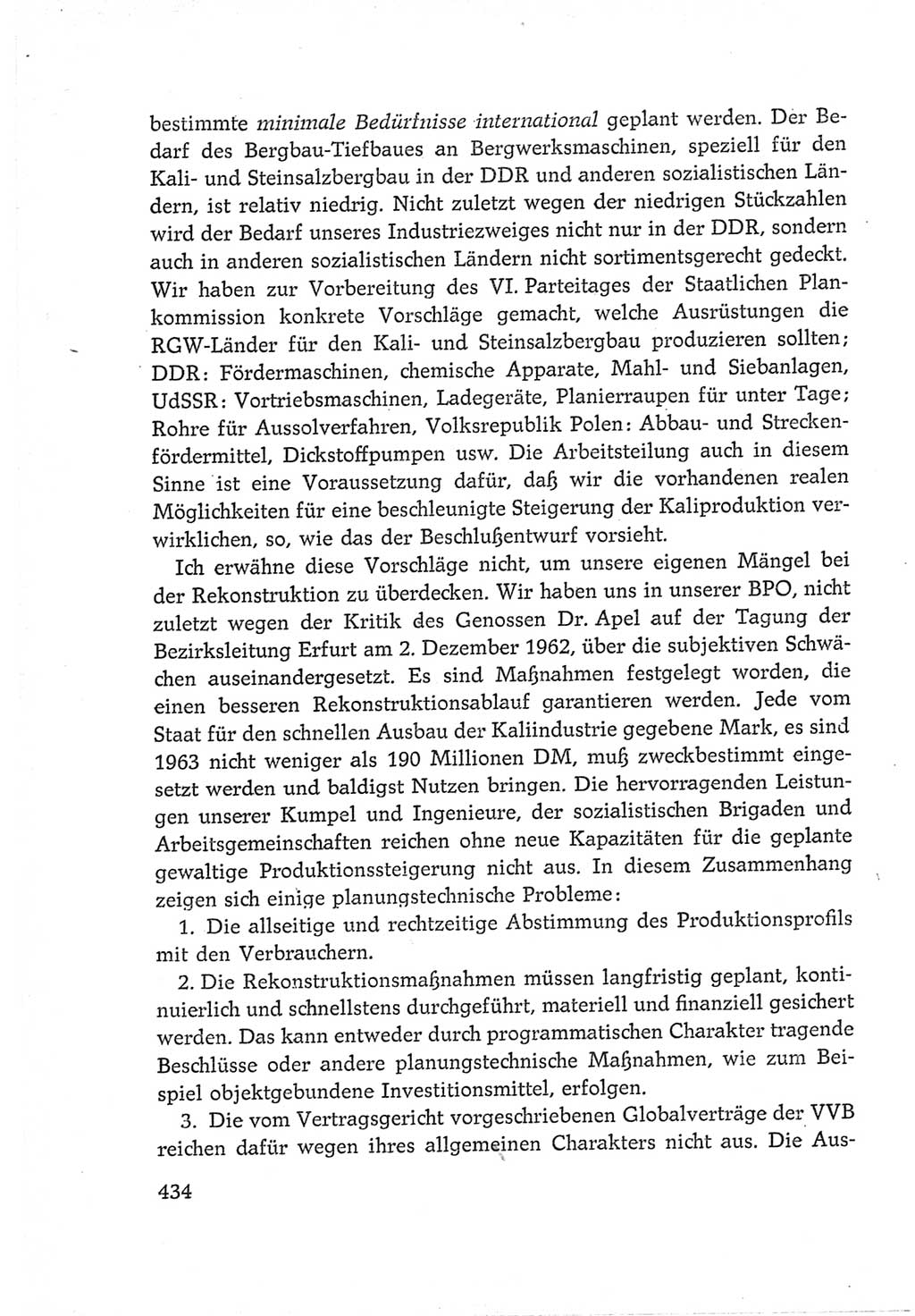 Protokoll der Verhandlungen des Ⅵ. Parteitages der Sozialistischen Einheitspartei Deutschlands (SED) [Deutsche Demokratische Republik (DDR)] 1963, Band Ⅲ, Seite 434 (Prot. Verh. Ⅵ. PT SED DDR 1963, Bd. Ⅲ, S. 434)