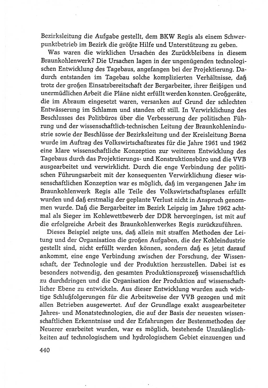 Protokoll der Verhandlungen des Ⅵ. Parteitages der Sozialistischen Einheitspartei Deutschlands (SED) [Deutsche Demokratische Republik (DDR)] 1963, Band Ⅲ, Seite 440 (Prot. Verh. Ⅵ. PT SED DDR 1963, Bd. Ⅲ, S. 440)