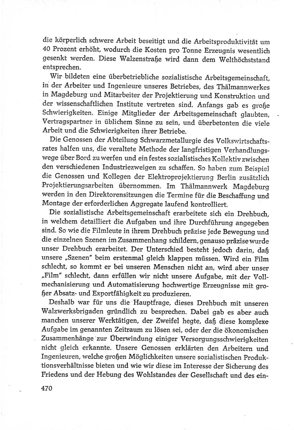 Protokoll der Verhandlungen des Ⅵ. Parteitages der Sozialistischen Einheitspartei Deutschlands (SED) [Deutsche Demokratische Republik (DDR)] 1963, Band Ⅲ, Seite 470 (Prot. Verh. Ⅵ. PT SED DDR 1963, Bd. Ⅲ, S. 470)