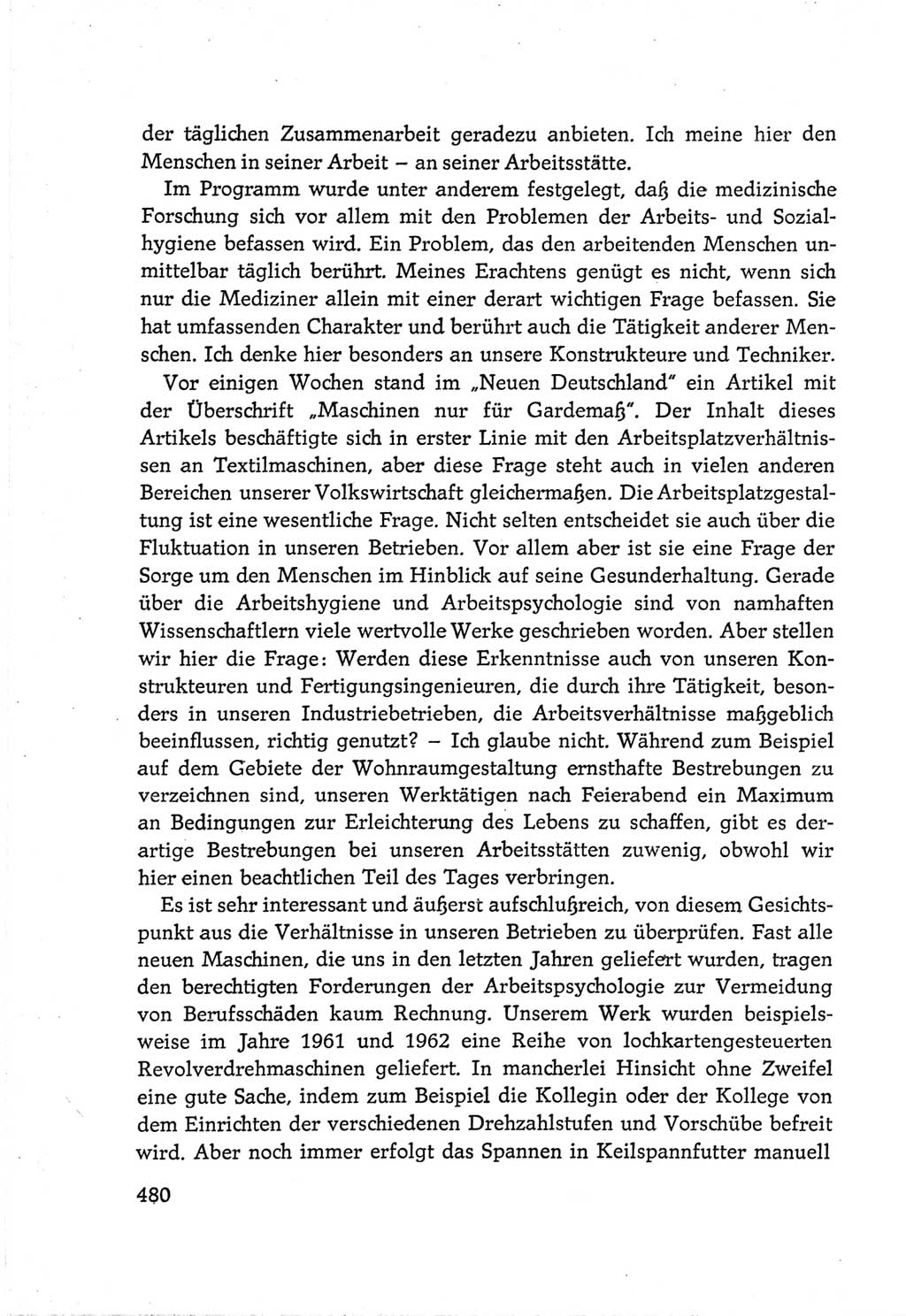 Protokoll der Verhandlungen des Ⅵ. Parteitages der Sozialistischen Einheitspartei Deutschlands (SED) [Deutsche Demokratische Republik (DDR)] 1963, Band Ⅲ, Seite 480 (Prot. Verh. Ⅵ. PT SED DDR 1963, Bd. Ⅲ, S. 480)