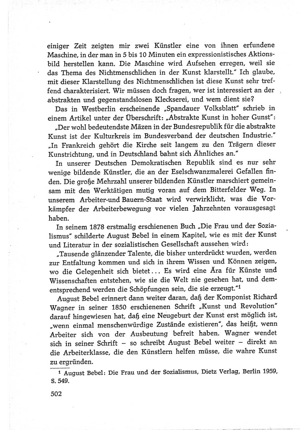 Protokoll der Verhandlungen des Ⅵ. Parteitages der Sozialistischen Einheitspartei Deutschlands (SED) [Deutsche Demokratische Republik (DDR)] 1963, Band Ⅲ, Seite 502 (Prot. Verh. Ⅵ. PT SED DDR 1963, Bd. Ⅲ, S. 502)