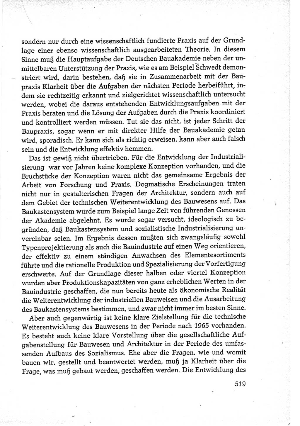 Protokoll der Verhandlungen des Ⅵ. Parteitages der Sozialistischen Einheitspartei Deutschlands (SED) [Deutsche Demokratische Republik (DDR)] 1963, Band Ⅲ, Seite 519 (Prot. Verh. Ⅵ. PT SED DDR 1963, Bd. Ⅲ, S. 519)