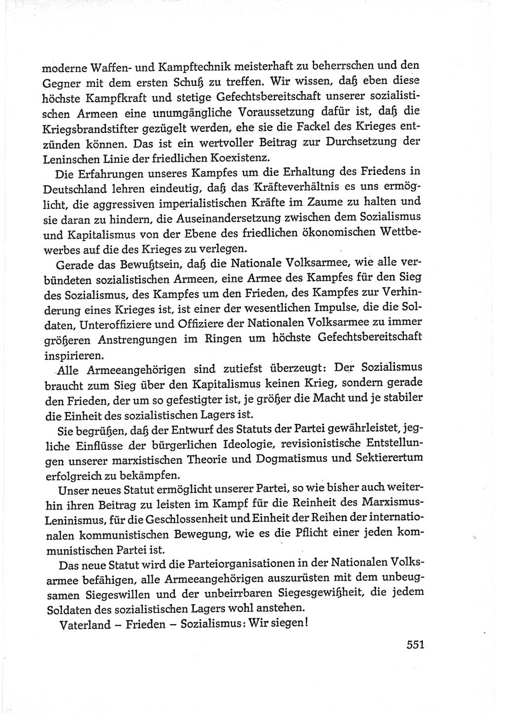 Protokoll der Verhandlungen des Ⅵ. Parteitages der Sozialistischen Einheitspartei Deutschlands (SED) [Deutsche Demokratische Republik (DDR)] 1963, Band Ⅲ, Seite 551 (Prot. Verh. Ⅵ. PT SED DDR 1963, Bd. Ⅲ, S. 551)