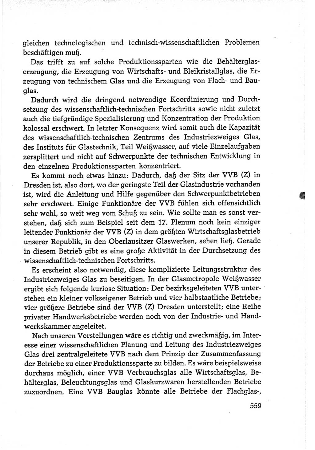 Protokoll der Verhandlungen des Ⅵ. Parteitages der Sozialistischen Einheitspartei Deutschlands (SED) [Deutsche Demokratische Republik (DDR)] 1963, Band Ⅲ, Seite 559 (Prot. Verh. Ⅵ. PT SED DDR 1963, Bd. Ⅲ, S. 559)