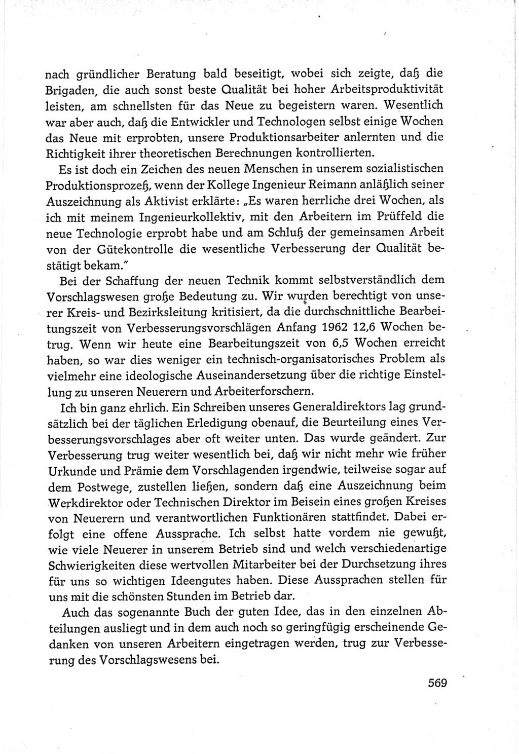Protokoll der Verhandlungen des Ⅵ. Parteitages der Sozialistischen Einheitspartei Deutschlands (SED) [Deutsche Demokratische Republik (DDR)] 1963, Band Ⅲ, Seite 569 (Prot. Verh. Ⅵ. PT SED DDR 1963, Bd. Ⅲ, S. 569)