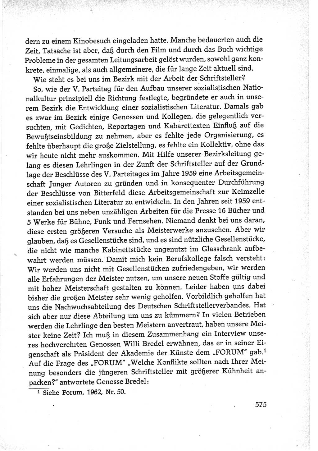 Protokoll der Verhandlungen des Ⅵ. Parteitages der Sozialistischen Einheitspartei Deutschlands (SED) [Deutsche Demokratische Republik (DDR)] 1963, Band Ⅲ, Seite 575 (Prot. Verh. Ⅵ. PT SED DDR 1963, Bd. Ⅲ, S. 575)