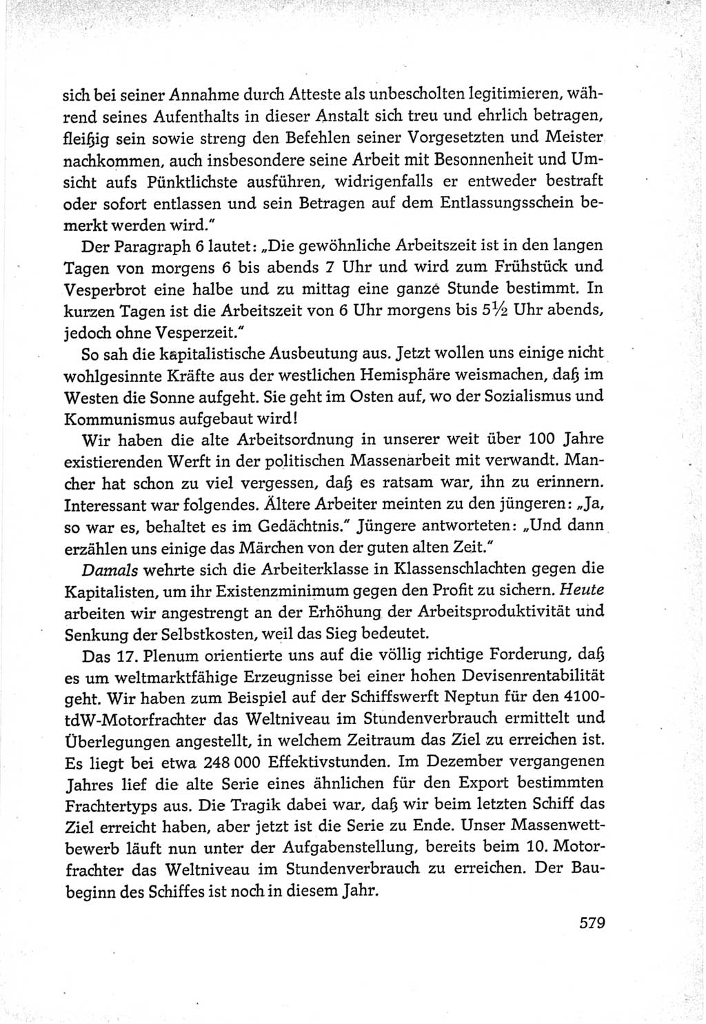 Protokoll der Verhandlungen des Ⅵ. Parteitages der Sozialistischen Einheitspartei Deutschlands (SED) [Deutsche Demokratische Republik (DDR)] 1963, Band Ⅲ, Seite 579 (Prot. Verh. Ⅵ. PT SED DDR 1963, Bd. Ⅲ, S. 579)