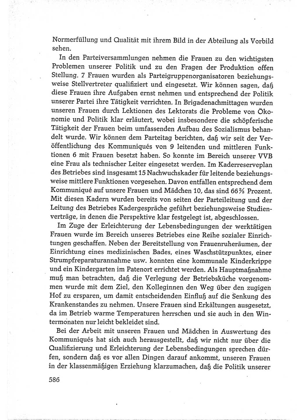 Protokoll der Verhandlungen des Ⅵ. Parteitages der Sozialistischen Einheitspartei Deutschlands (SED) [Deutsche Demokratische Republik (DDR)] 1963, Band Ⅲ, Seite 586 (Prot. Verh. Ⅵ. PT SED DDR 1963, Bd. Ⅲ, S. 586)