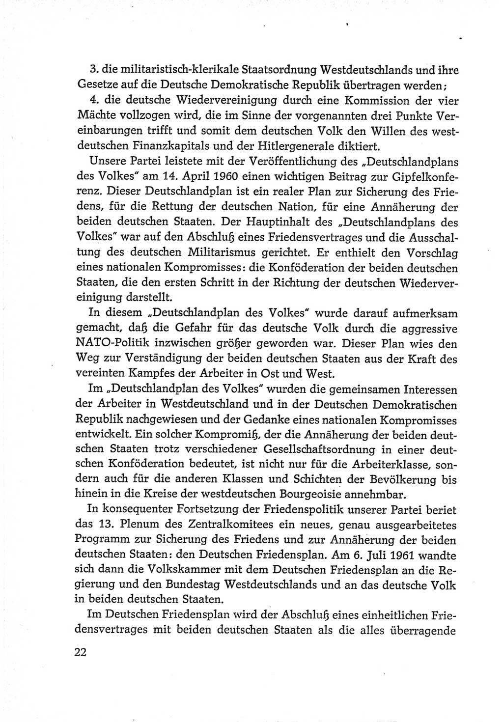 Protokoll der Verhandlungen des Ⅵ. Parteitages der Sozialistischen Einheitspartei Deutschlands (SED) [Deutsche Demokratische Republik (DDR)] 1963, Band Ⅳ, Seite 22 (Prot. Verh. Ⅵ. PT SED DDR 1963, Bd. Ⅳ, S. 22)