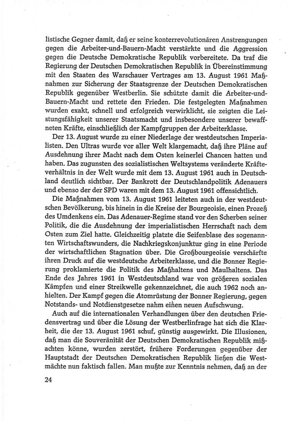 Protokoll der Verhandlungen des Ⅵ. Parteitages der Sozialistischen Einheitspartei Deutschlands (SED) [Deutsche Demokratische Republik (DDR)] 1963, Band Ⅳ, Seite 24 (Prot. Verh. Ⅵ. PT SED DDR 1963, Bd. Ⅳ, S. 24)