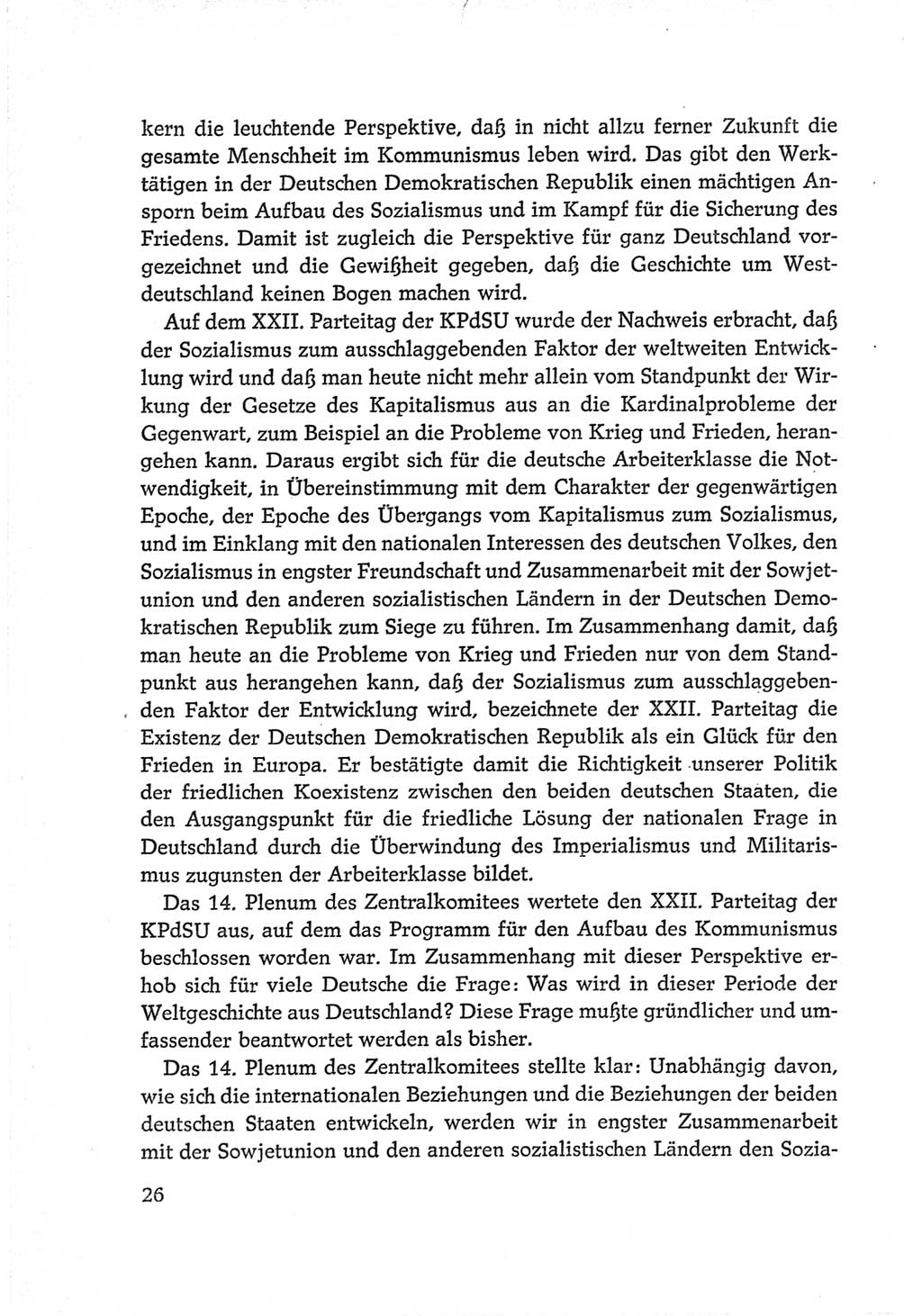 Protokoll der Verhandlungen des Ⅵ. Parteitages der Sozialistischen Einheitspartei Deutschlands (SED) [Deutsche Demokratische Republik (DDR)] 1963, Band Ⅳ, Seite 26 (Prot. Verh. Ⅵ. PT SED DDR 1963, Bd. Ⅳ, S. 26)