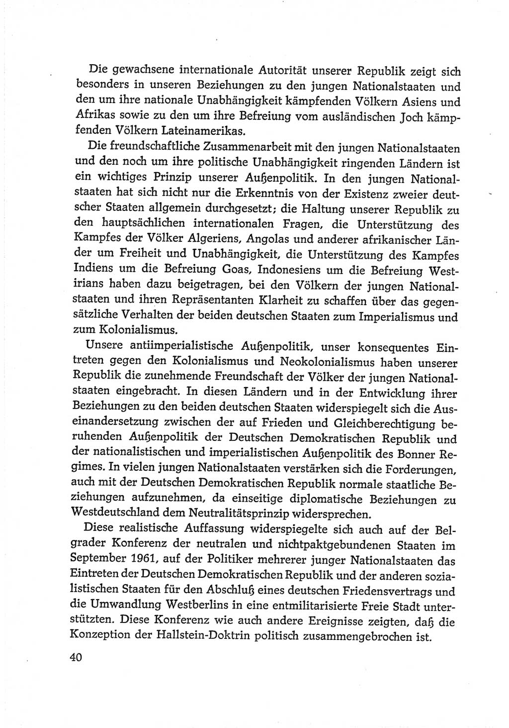 Protokoll der Verhandlungen des Ⅵ. Parteitages der Sozialistischen Einheitspartei Deutschlands (SED) [Deutsche Demokratische Republik (DDR)] 1963, Band Ⅳ, Seite 40 (Prot. Verh. Ⅵ. PT SED DDR 1963, Bd. Ⅳ, S. 40)