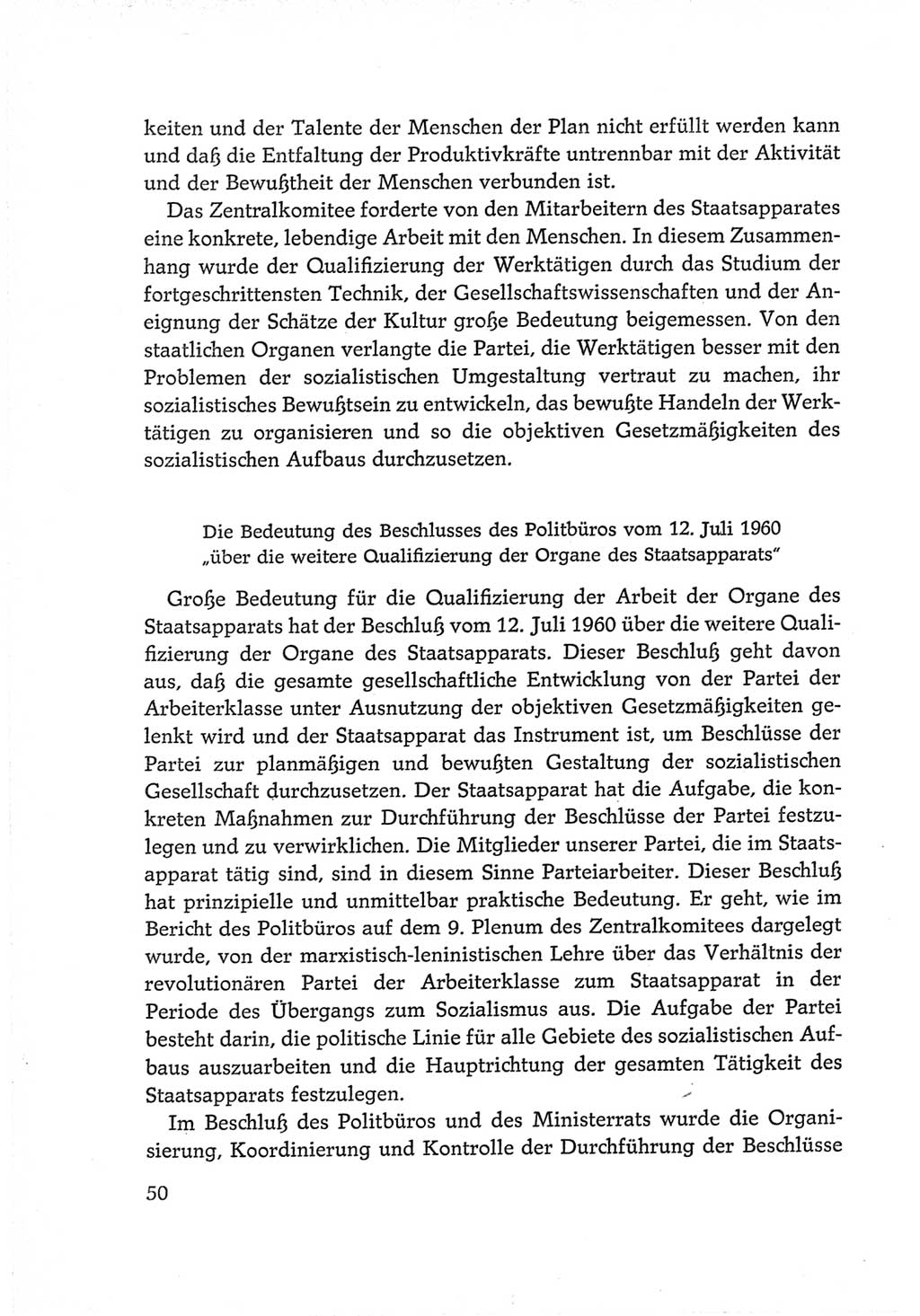 Protokoll der Verhandlungen des Ⅵ. Parteitages der Sozialistischen Einheitspartei Deutschlands (SED) [Deutsche Demokratische Republik (DDR)] 1963, Band Ⅳ, Seite 50 (Prot. Verh. Ⅵ. PT SED DDR 1963, Bd. Ⅳ, S. 50)