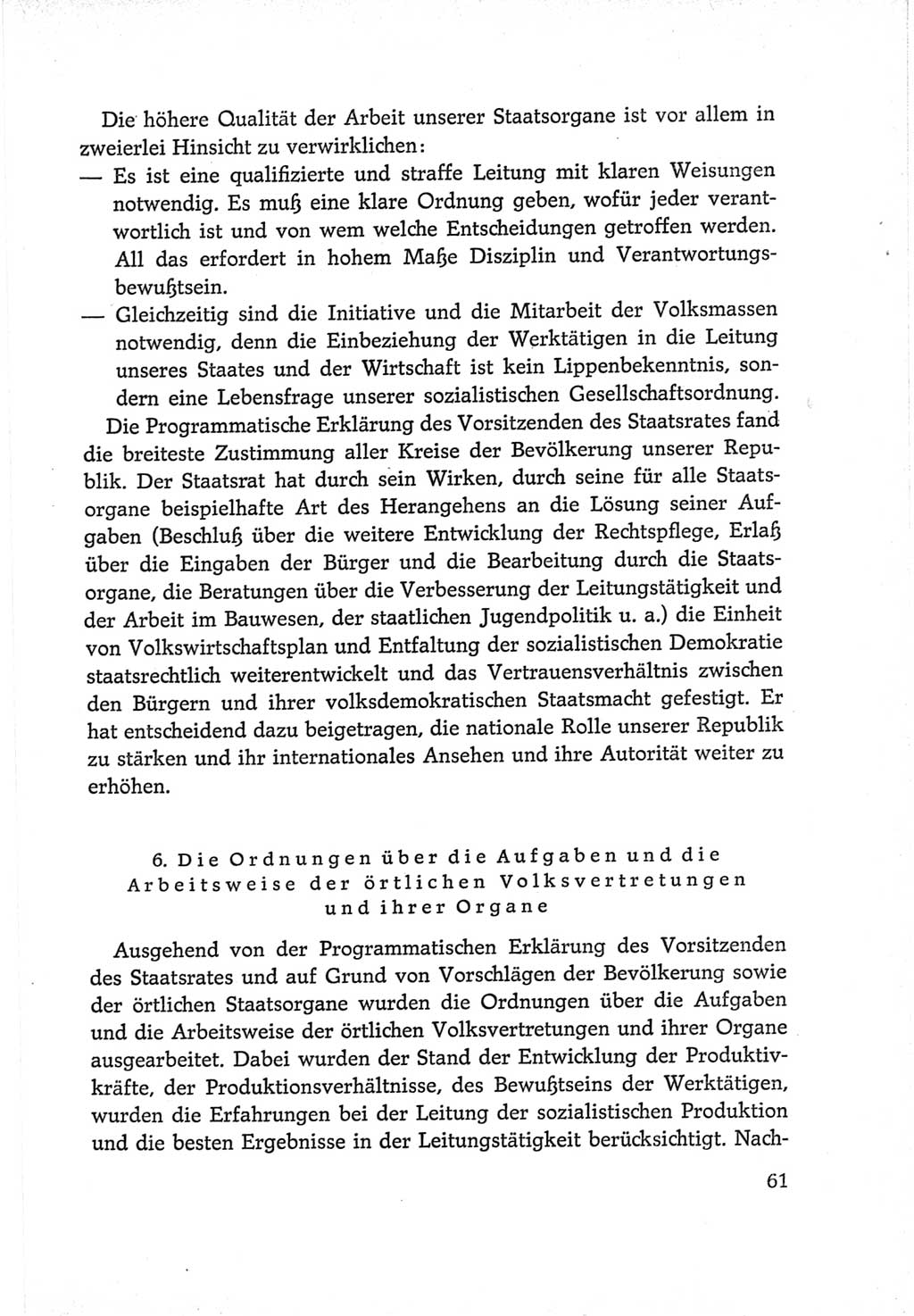 Protokoll der Verhandlungen des Ⅵ. Parteitages der Sozialistischen Einheitspartei Deutschlands (SED) [Deutsche Demokratische Republik (DDR)] 1963, Band Ⅳ, Seite 61 (Prot. Verh. Ⅵ. PT SED DDR 1963, Bd. Ⅳ, S. 61)