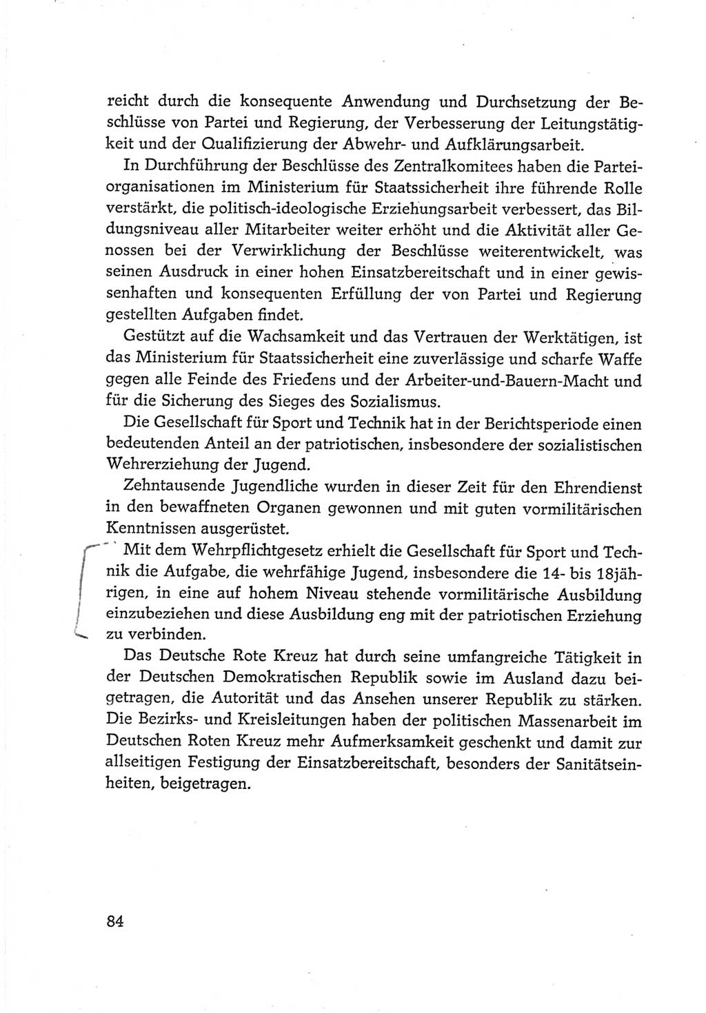 Protokoll der Verhandlungen des Ⅵ. Parteitages der Sozialistischen Einheitspartei Deutschlands (SED) [Deutsche Demokratische Republik (DDR)] 1963, Band Ⅳ, Seite 84 (Prot. Verh. Ⅵ. PT SED DDR 1963, Bd. Ⅳ, S. 84)