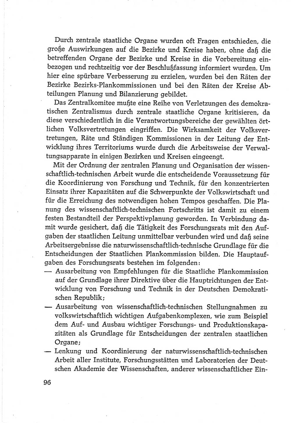 Protokoll der Verhandlungen des Ⅵ. Parteitages der Sozialistischen Einheitspartei Deutschlands (SED) [Deutsche Demokratische Republik (DDR)] 1963, Band Ⅳ, Seite 96 (Prot. Verh. Ⅵ. PT SED DDR 1963, Bd. Ⅳ, S. 96)