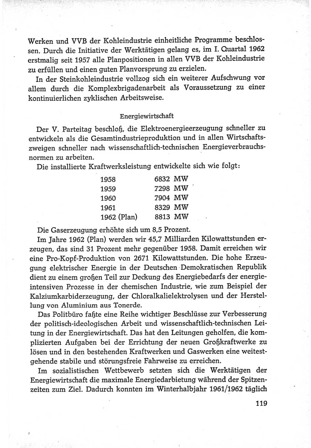 Protokoll der Verhandlungen des Ⅵ. Parteitages der Sozialistischen Einheitspartei Deutschlands (SED) [Deutsche Demokratische Republik (DDR)] 1963, Band Ⅳ, Seite 119 (Prot. Verh. Ⅵ. PT SED DDR 1963, Bd. Ⅳ, S. 119)