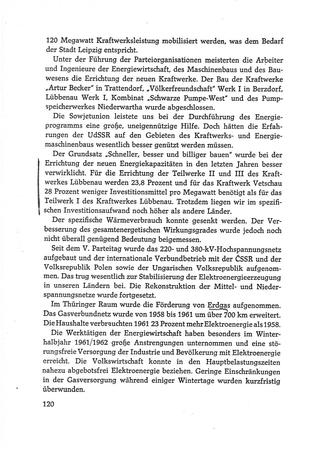 Protokoll der Verhandlungen des Ⅵ. Parteitages der Sozialistischen Einheitspartei Deutschlands (SED) [Deutsche Demokratische Republik (DDR)] 1963, Band Ⅳ, Seite 120 (Prot. Verh. Ⅵ. PT SED DDR 1963, Bd. Ⅳ, S. 120)