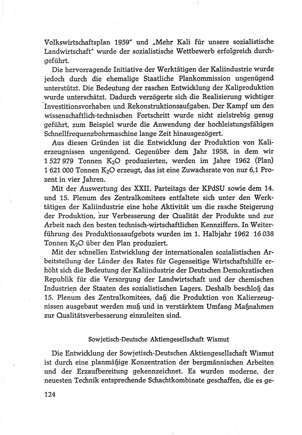 Protokoll der Verhandlungen des Ⅵ. Parteitages der Sozialistischen Einheitspartei Deutschlands (SED) [Deutsche Demokratische Republik (DDR)] 1963, Band Ⅳ, Seite 124 (Prot. Verh. Ⅵ. PT SED DDR 1963, Bd. Ⅳ, S. 124)
