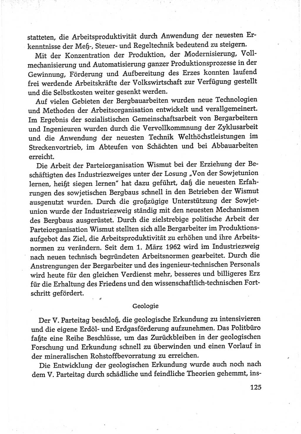 Protokoll der Verhandlungen des Ⅵ. Parteitages der Sozialistischen Einheitspartei Deutschlands (SED) [Deutsche Demokratische Republik (DDR)] 1963, Band Ⅳ, Seite 125 (Prot. Verh. Ⅵ. PT SED DDR 1963, Bd. Ⅳ, S. 125)
