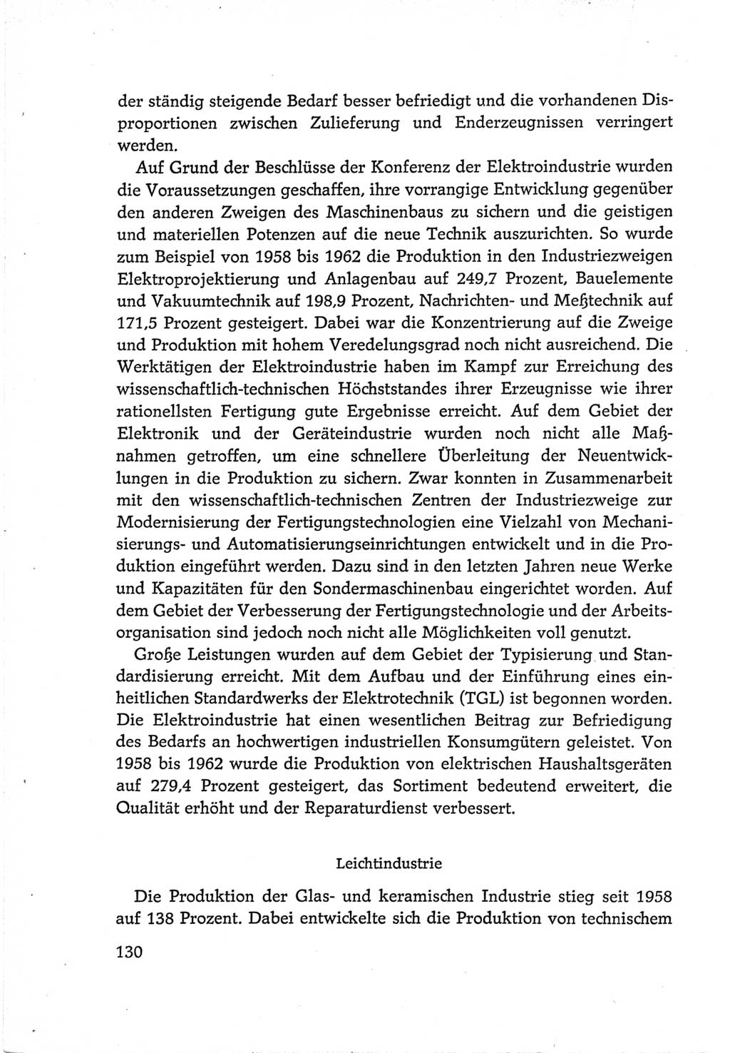 Protokoll der Verhandlungen des Ⅵ. Parteitages der Sozialistischen Einheitspartei Deutschlands (SED) [Deutsche Demokratische Republik (DDR)] 1963, Band Ⅳ, Seite 130 (Prot. Verh. Ⅵ. PT SED DDR 1963, Bd. Ⅳ, S. 130)
