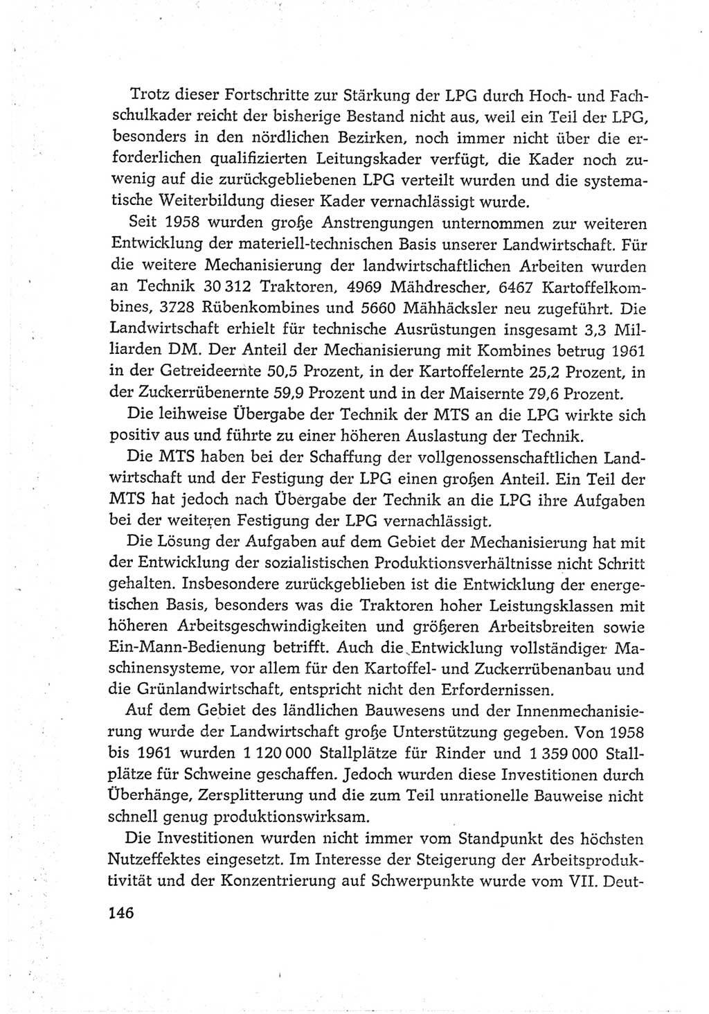 Protokoll der Verhandlungen des Ⅵ. Parteitages der Sozialistischen Einheitspartei Deutschlands (SED) [Deutsche Demokratische Republik (DDR)] 1963, Band Ⅳ, Seite 146 (Prot. Verh. Ⅵ. PT SED DDR 1963, Bd. Ⅳ, S. 146)