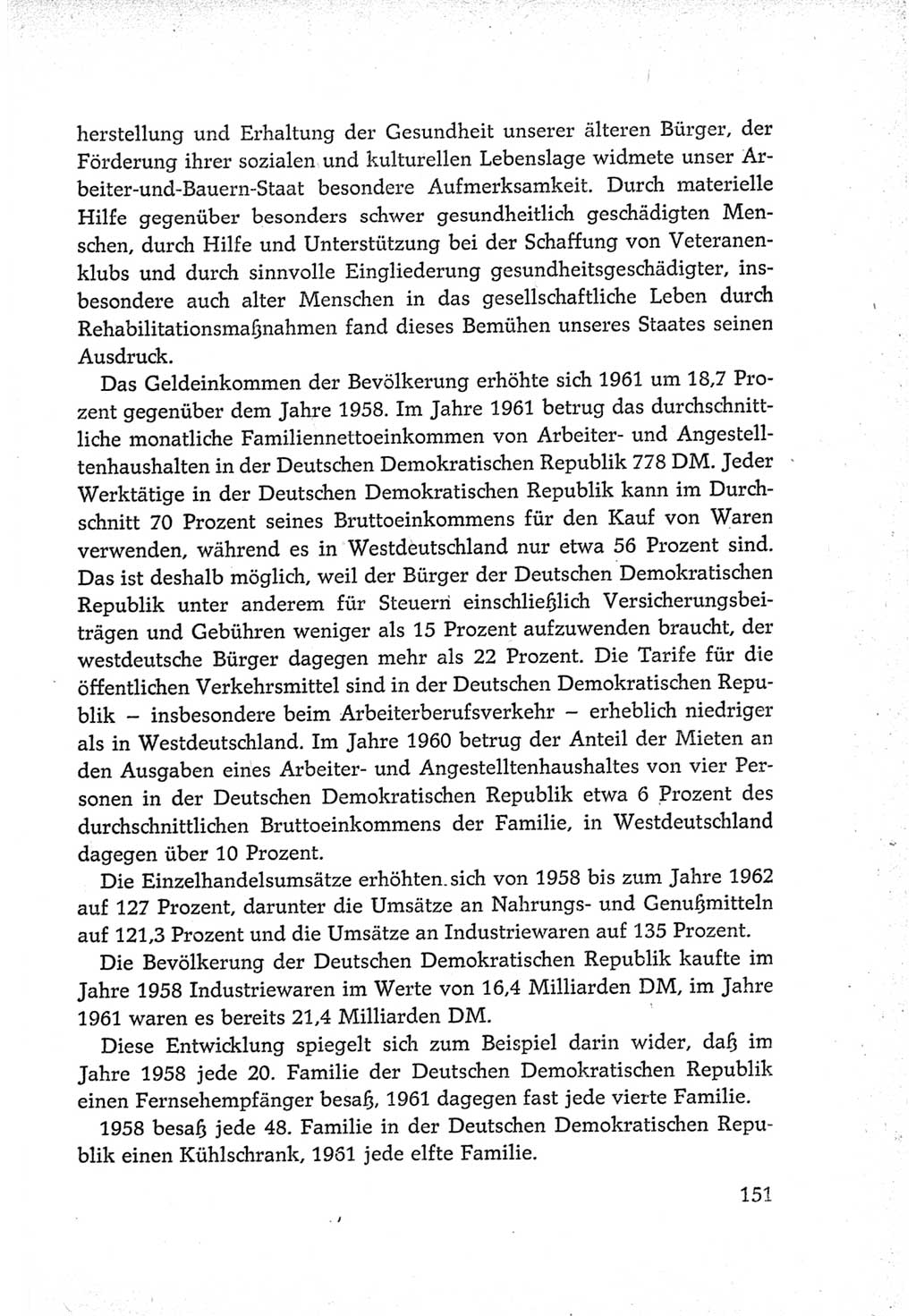 Protokoll der Verhandlungen des Ⅵ. Parteitages der Sozialistischen Einheitspartei Deutschlands (SED) [Deutsche Demokratische Republik (DDR)] 1963, Band Ⅳ, Seite 151 (Prot. Verh. Ⅵ. PT SED DDR 1963, Bd. Ⅳ, S. 151)
