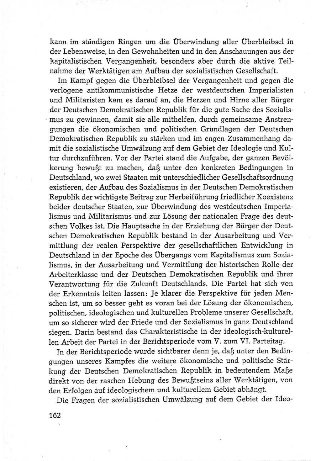 Protokoll der Verhandlungen des Ⅵ. Parteitages der Sozialistischen Einheitspartei Deutschlands (SED) [Deutsche Demokratische Republik (DDR)] 1963, Band Ⅳ, Seite 162 (Prot. Verh. Ⅵ. PT SED DDR 1963, Bd. Ⅳ, S. 162)