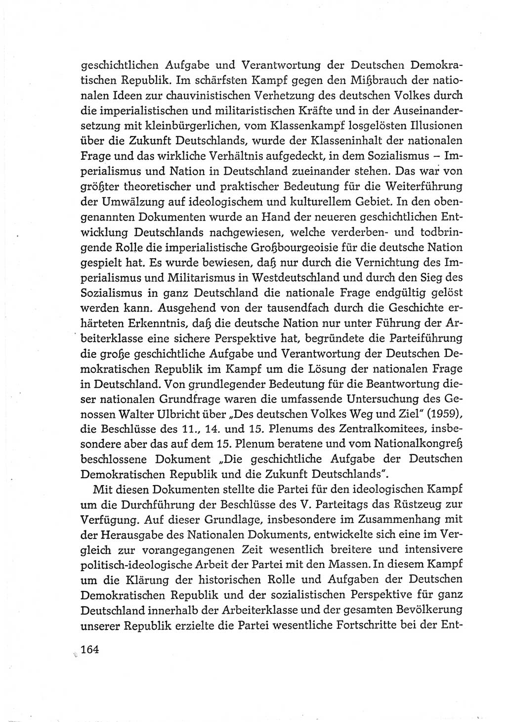 Protokoll der Verhandlungen des Ⅵ. Parteitages der Sozialistischen Einheitspartei Deutschlands (SED) [Deutsche Demokratische Republik (DDR)] 1963, Band Ⅳ, Seite 164 (Prot. Verh. Ⅵ. PT SED DDR 1963, Bd. Ⅳ, S. 164)