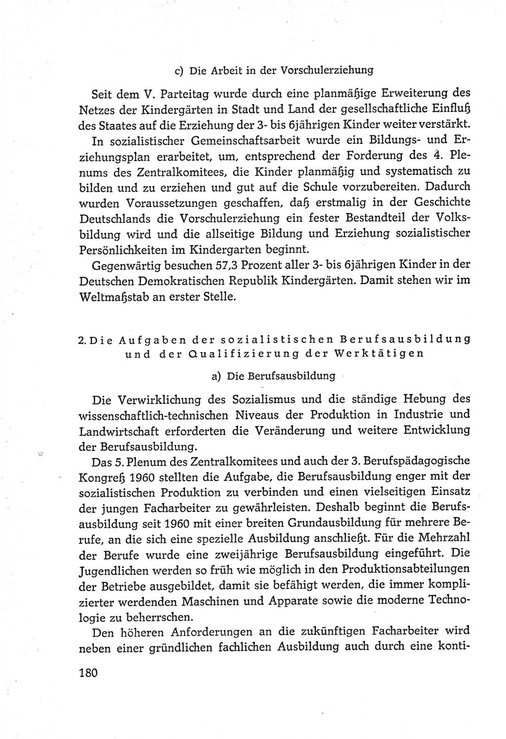 Protokoll der Verhandlungen des Ⅵ. Parteitages der Sozialistischen Einheitspartei Deutschlands (SED) [Deutsche Demokratische Republik (DDR)] 1963, Band Ⅳ, Seite 180 (Prot. Verh. Ⅵ. PT SED DDR 1963, Bd. Ⅳ, S. 180)